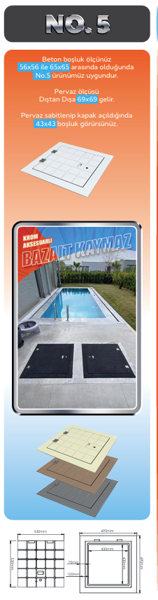 Kompozit Fiber Havuz Kapağı No-5 | Türkiye Kompozit