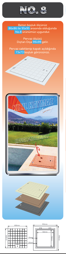 Kompozit Fiber Havuz Kapağı No-8 | Türkiye Kompozit