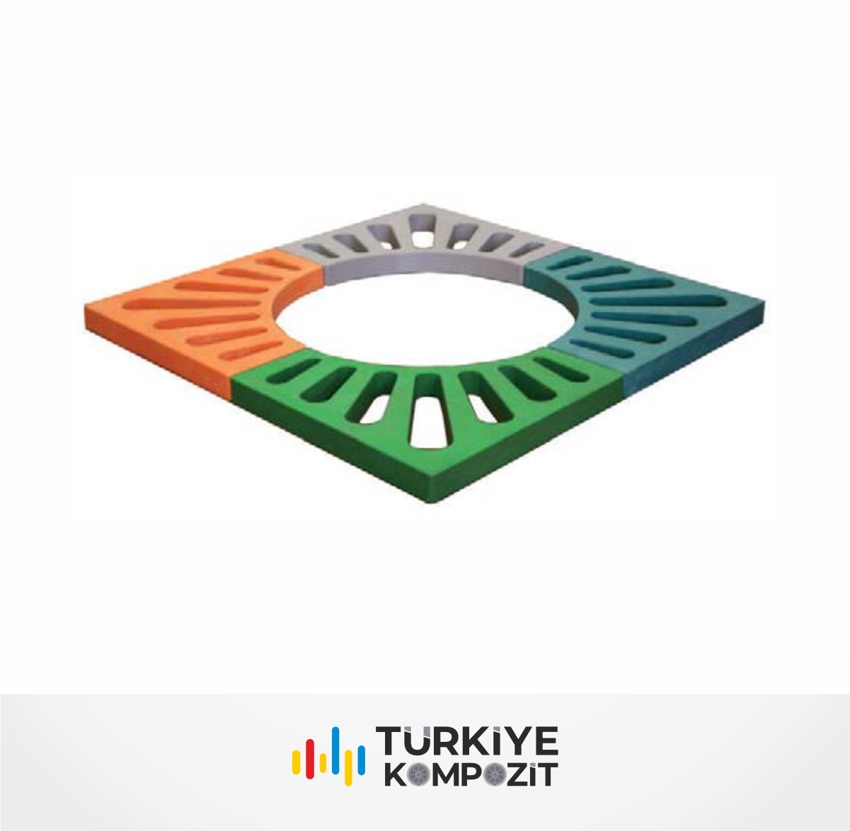 Kompozit - Ağaç Dibi Izgaraları 4 Parçalı (1000x1000)